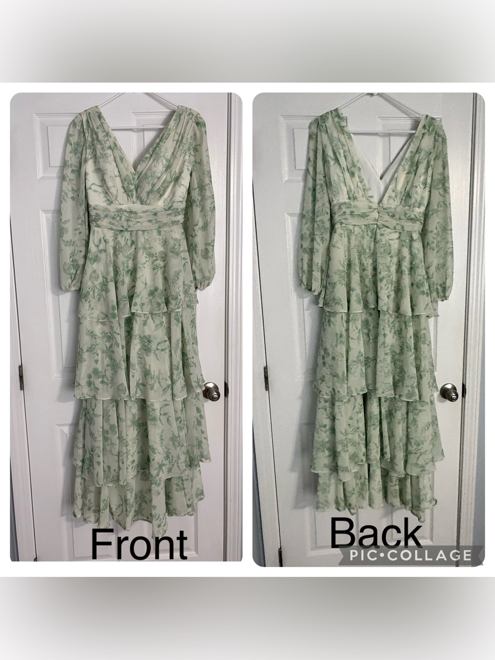 Green floral dress